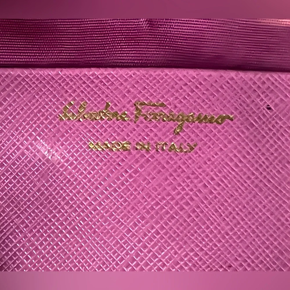 Salvatore Ferragamo Fuchsia Key Holder Case with Gold Detail